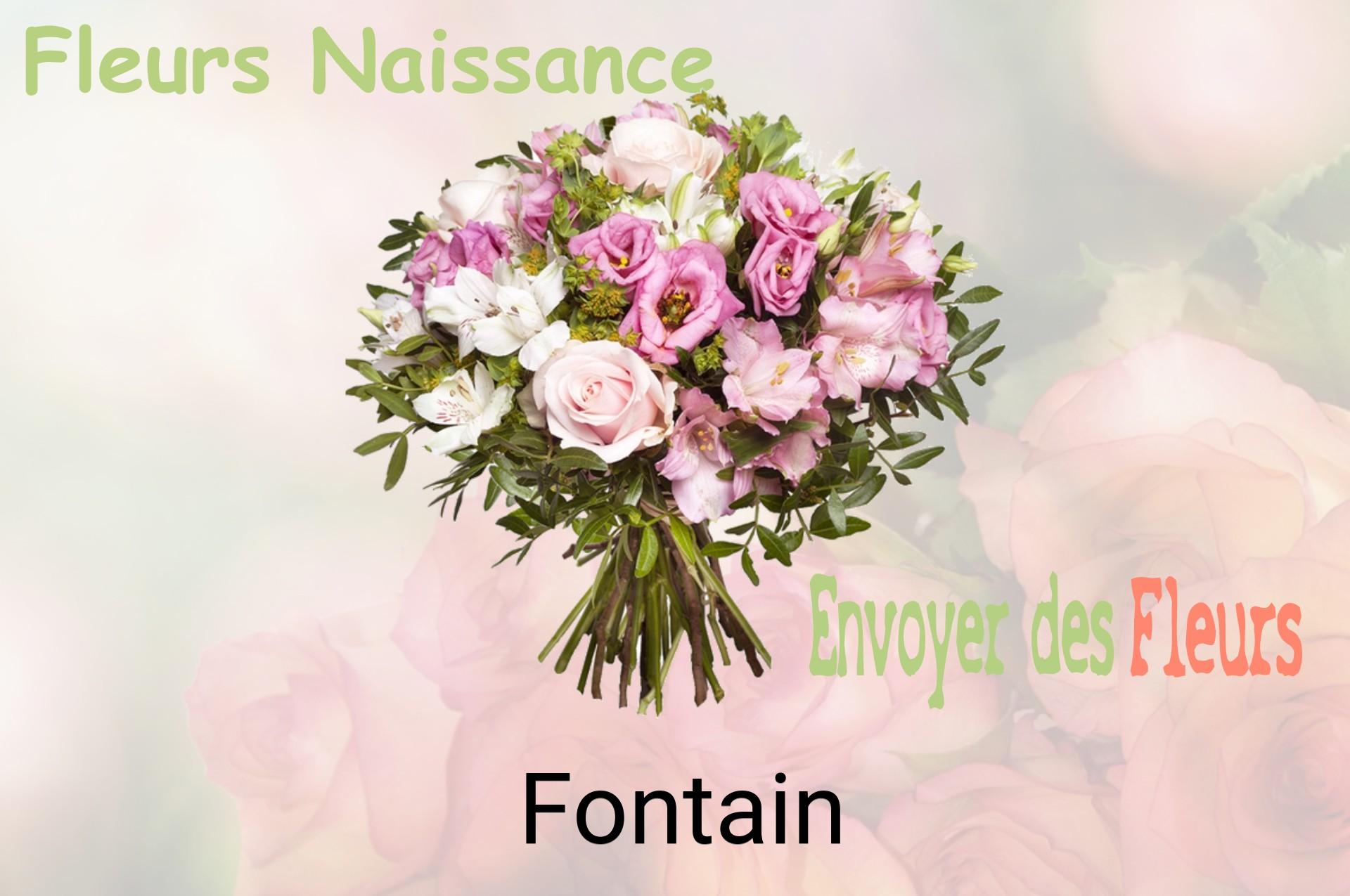 Bouquet de fleurs de naissance livré à Fontain